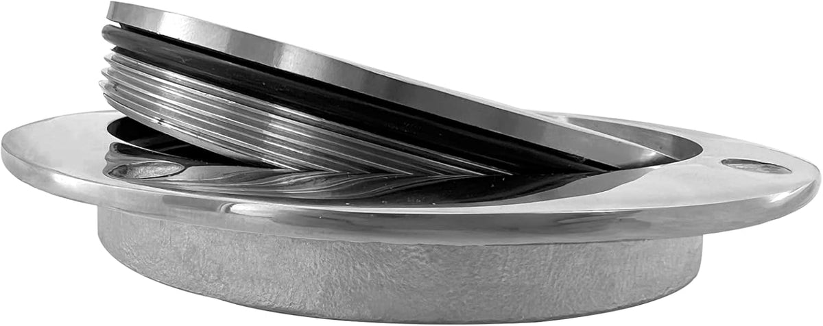 5 inch Hatch 316 Stainless Steel Round Non Slip Inspection Deck Plate with Detachable Cover for Marine Boat Yacht