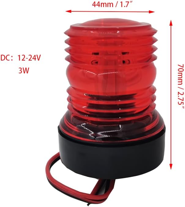 Boat Yacht Navigation Anchor Lights All Round 360° Red 12V LED Daylight Waterproof Signal