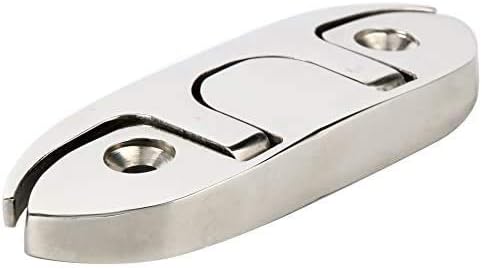 Boat2 Pcs Folding Cleat 4-1/2" Flip-up Dock Marine Grade 316 Stainless Steel with Screws