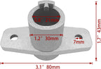 Top Mount Aluminum Oar Lock Socket Holder 90Degrees T-Shaped Boat Hardware Replacement for Marine Yacht Boat/Yacht Parts 2Pcs