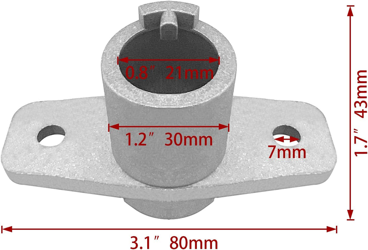 Top Mount Aluminum Oar Lock Socket Holder 90Degrees T-Shaped Boat Hardware Replacement for Marine Yacht Boat/Yacht Parts 2Pcs
