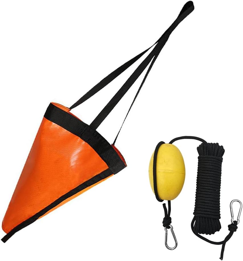 Sea Anchor Drift Sock 18"/32" Parachute Fishing Drogue for Marine Boat  32 in For15-20 ft