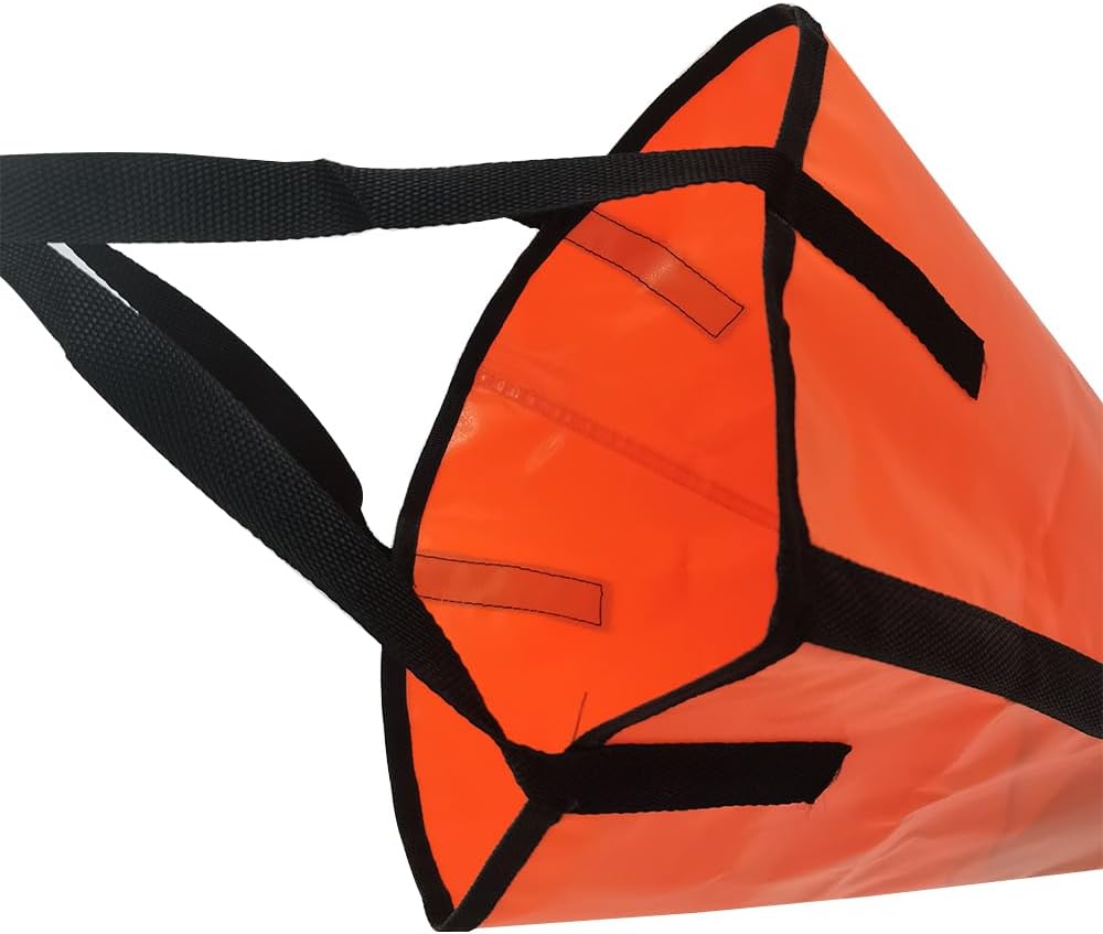 Sea Anchor Drift Sock 18"/32" Parachute Fishing Drogue for Marine Boat  32 in For15-20 ft