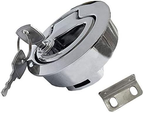 Zinc Alloy 2" Flush Pull Slam Latch Boat Hatch Round Deck for RV Yacht - Locking Style with Keys