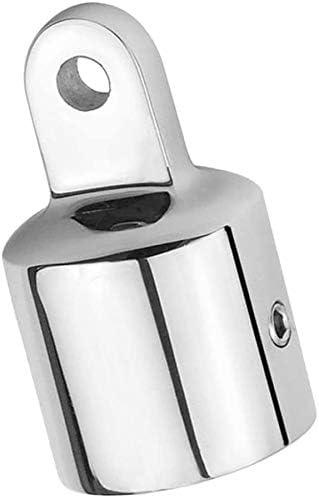 Mirror Polished Marine Bimini Top Cap Tube 1" (25.4mm) External Eye End for Boat Heavy Duty Fitting Hardware 316 Stainless Steel