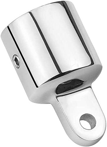 Mirror Polished Marine Bimini Top Cap Tube 1" (25.4mm) External Eye End for Boat Heavy Duty Fitting Hardware 316 Stainless Steel