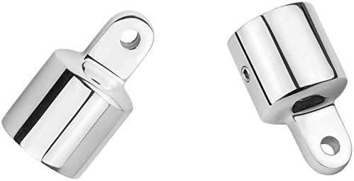 Mirror Polished Marine Bimini Top Cap Tube 1" (25.4mm) External Eye End for Boat Heavy Duty Fitting Hardware 316 Stainless Steel