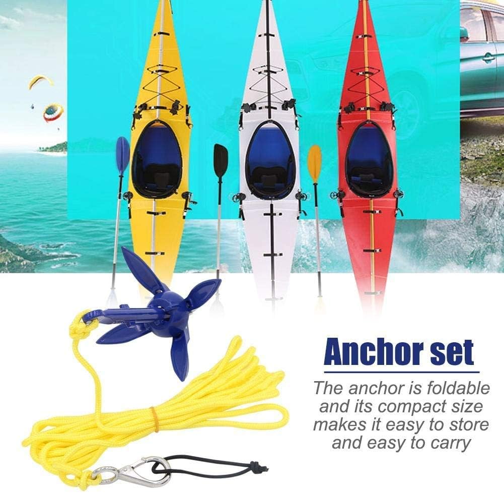 Kayak Anchor Kits 0.53lb (240g) Portable Folding Buoy Kit Canoe Raft Boat Sailboat Fishing Complete Grapnel for Small Boats, Kayaks Etc