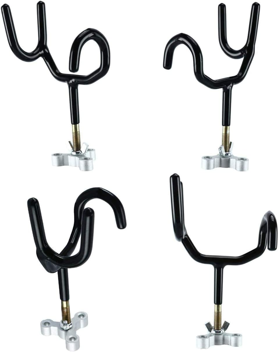 Boat Rod Holder 20 Degree Steel Wire Fishing Pole with PVC Dipped and Mounting Base(4PCS)