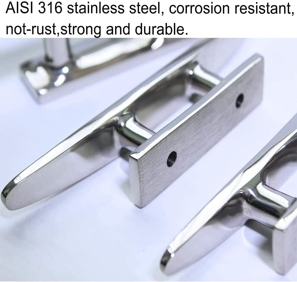 Boat Cleat 4" 316 Stainless Steel Marine Mast 2 Pcs