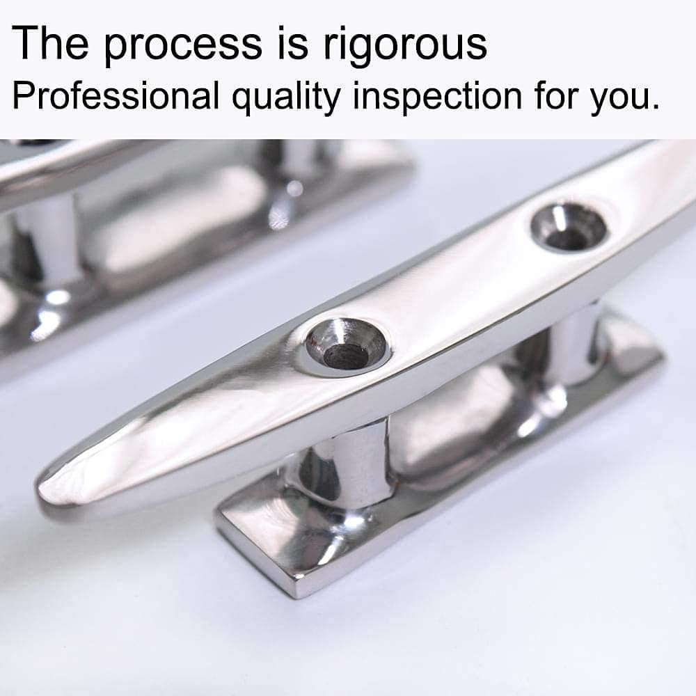 Boat Cleat 4" 316 Stainless Steel Marine Mast 2 Pcs