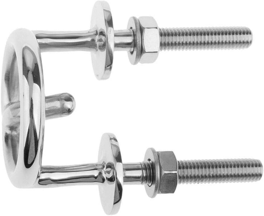 Marine Stainless Steel Transom Mount Ski Tow Hook Water Eye Hitch for Boats 2-1/2" Ring Boat