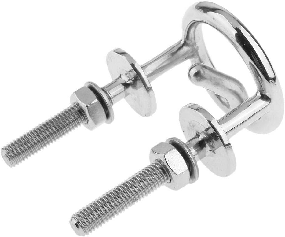 Marine Stainless Steel Transom Mount Ski Tow Hook Water Eye Hitch for Boats 2-1/2" Ring Boat
