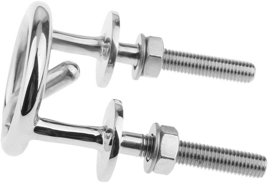 Marine Stainless Steel Transom Mount Ski Tow Hook Water Eye Hitch for Boats 2-1/2" Ring Boat