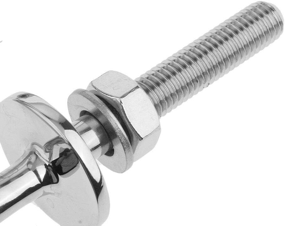 Marine Stainless Steel Transom Mount Ski Tow Hook Water Eye Hitch for Boats 2-1/2" Ring Boat