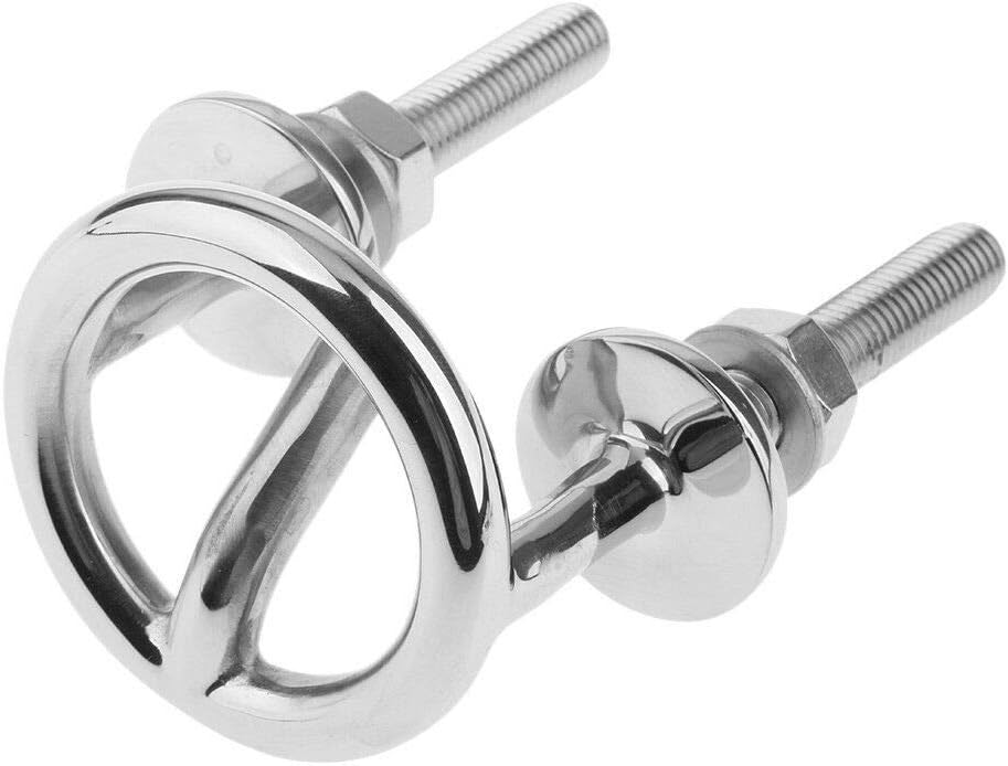 Marine Stainless Steel Transom Mount Ski Tow Hook Water Eye Hitch for Boats 2-1/2" Ring Boat