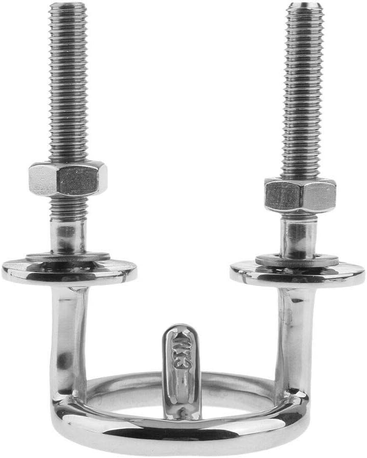 Marine Stainless Steel Transom Mount Ski Tow Hook Water Eye Hitch for Boats 2-1/2" Ring Boat