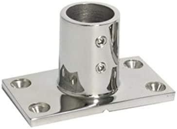 Stainless Steel Boat Rectangular Base Handrail Fittings 90 Degree 1"