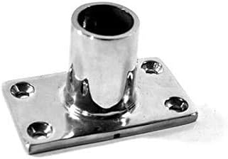 Stainless Steel Boat Rectangular Base Handrail Fittings 90 Degree 1"