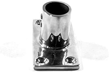 Stainless Steel Boat Rectangular Base Handrail Fittings 90 Degree 1"