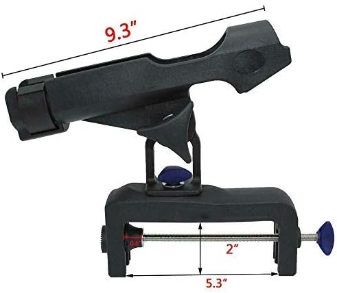 Fishing Boat Rods Holder Adjustable Raft Kayak Rod Pole Stand Bracket Mount Rest Rack Opening 360 Degree 1PCS RH-30