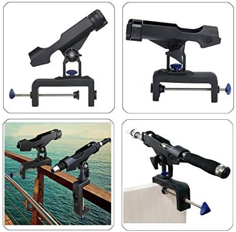 Fishing Boat Rods Holder Adjustable Raft Kayak Rod Pole Stand Bracket Mount Rest Rack Opening 360 Degree 1PCS RH-30