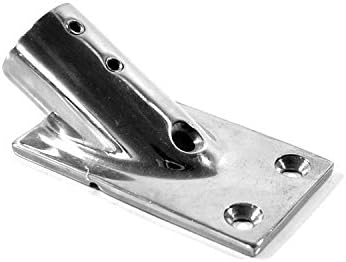 316 Stainless Steel 30 Degree Marine Boat Hand Rail Fitting Rectangular Stanchion Base for Pipe 7/8" 22mm Dia