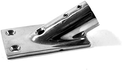 316 Stainless Steel 30 Degree Marine Boat Hand Rail Fitting Rectangular Stanchion Base for Pipe 7/8" 22mm Dia