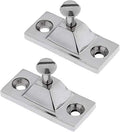 2PCS Bimini Top Side Mount Deck Hinge Fitting Hardware Base High Polished Marine Grade 316 Stainless Steel