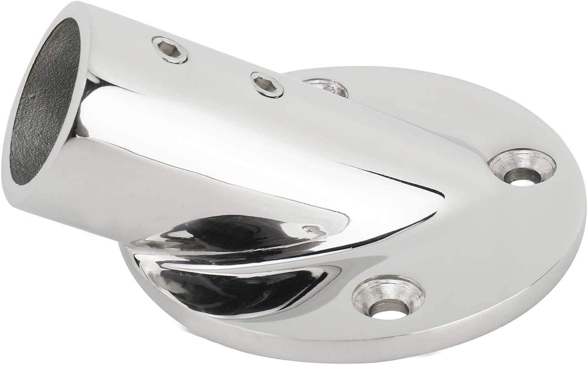 7/8''(22mm) 30 Degree Heavy Dudy 316 Stainless Steel Marine Tube Boat Hand Rail Round Base Bimini Top Fitting Hardware