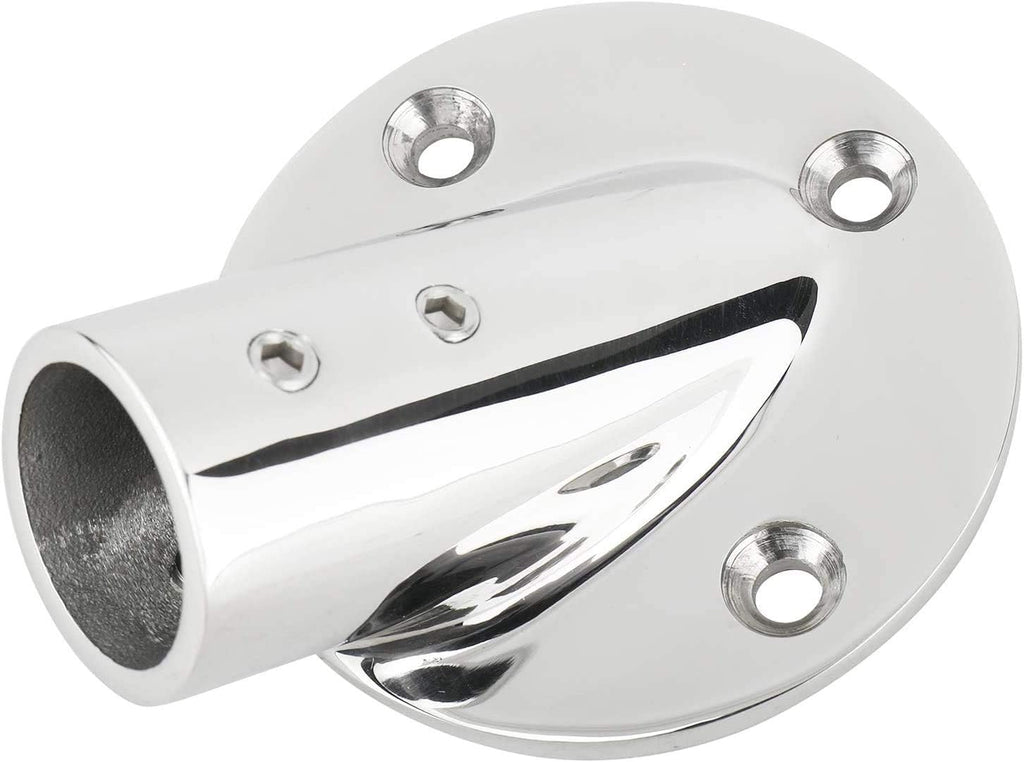 7/8''(22mm) 30 Degree Heavy Dudy 316 Stainless Steel Marine Tube Boat Hand Rail Round Base Bimini Top Fitting Hardware