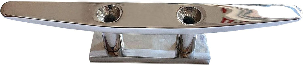 Boat Cleat 8" 316 Stainless Steel Flat Top Low Silhouette Marine Mast
