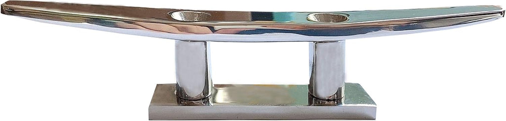Boat Cleat 8" 316 Stainless Steel Flat Top Low Silhouette Marine Mast