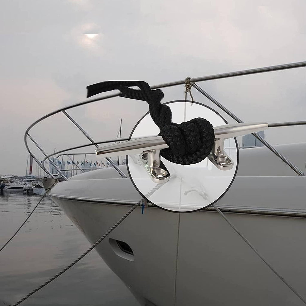 2pcs Boat Dock Cleat Marine 316 Stainless Steel Open Base 4'' 8inch