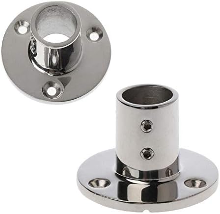 7/8''(22mm) 90 Degree Heavy Dudy 316 Stainless Steel Marine Tube Boat Hand Rail Round Base Bimini Top Fitting Hardware