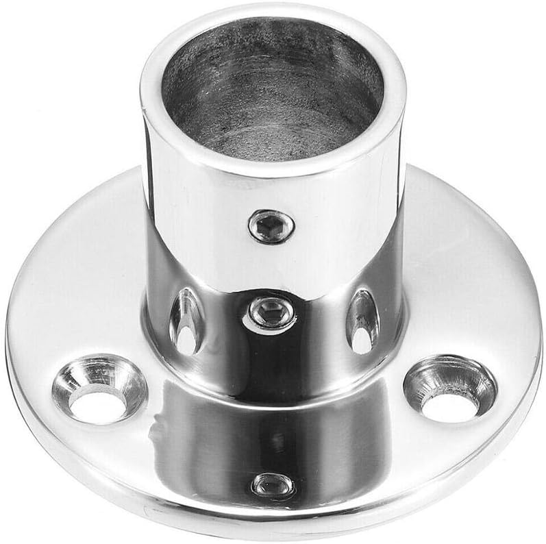 7/8''(22mm) 90 Degree Heavy Dudy 316 Stainless Steel Marine Tube Boat Hand Rail Round Base Bimini Top Fitting Hardware