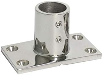 7/8" 90 Degree Stainless Steel Boat Rectangular Base Handrail Fittings