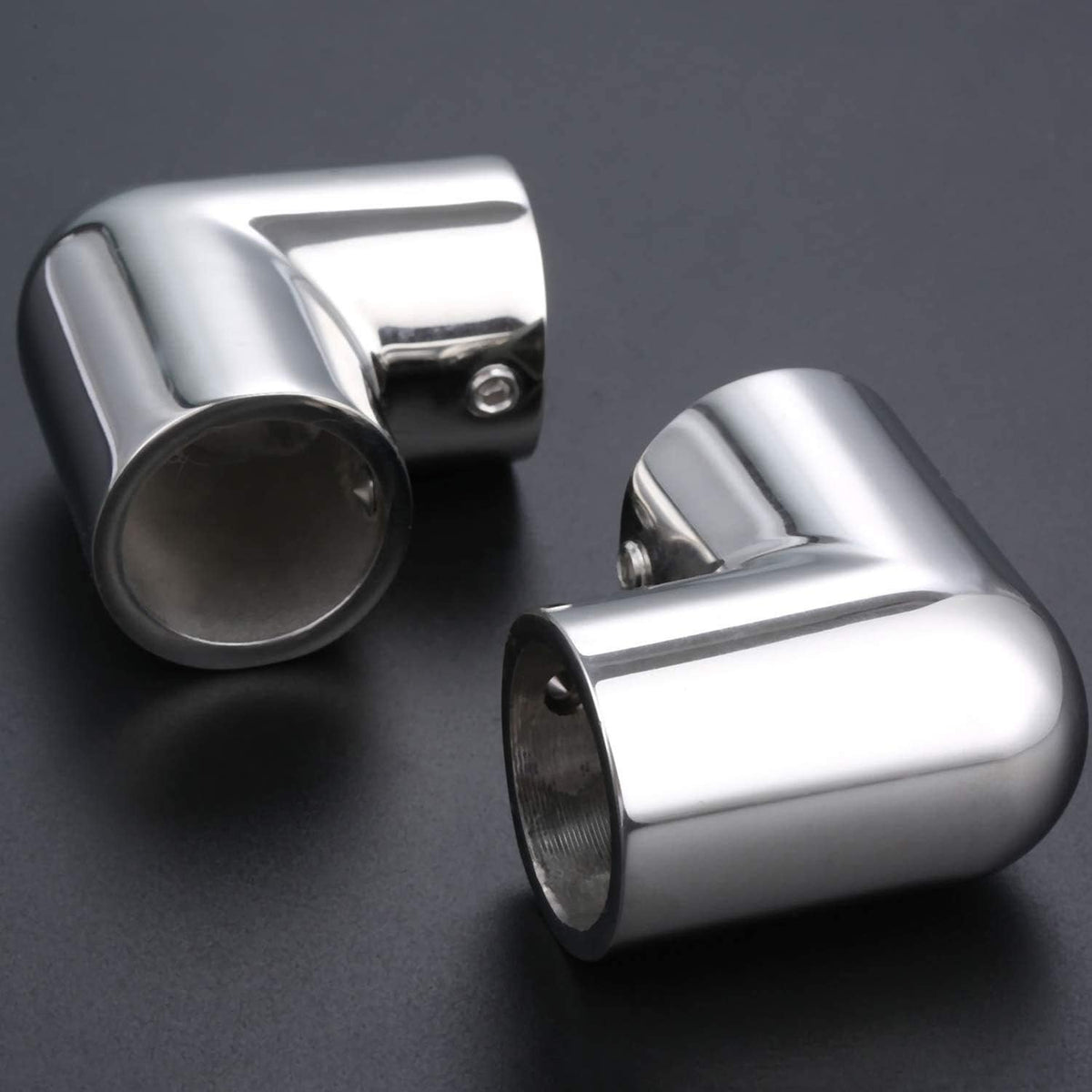 Heavy Dudy Marine Grade 316 Steel Stainless 2 Way Boat Hand Rail Fitting 90 Degree Elbow for 7/8" O.D. Tube Hardware