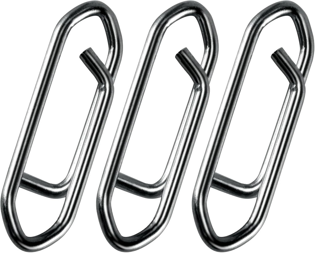 50-Pack Fishing Power Speed Clips, High Strength Stainless Steel Clip for Lure Quick Change, Freshwater Saltwater Crankbait Popper Lures Snap Connector Tackle  XS-25LB-0.5IN