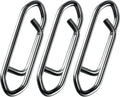 50-Pack Fishing Power Speed Clips, High Strength Stainless Steel Clip for Lure Quick Change, Freshwater Saltwater Crankbait Popper Lures Snap Connector Tackle  XS-25LB-0.5IN