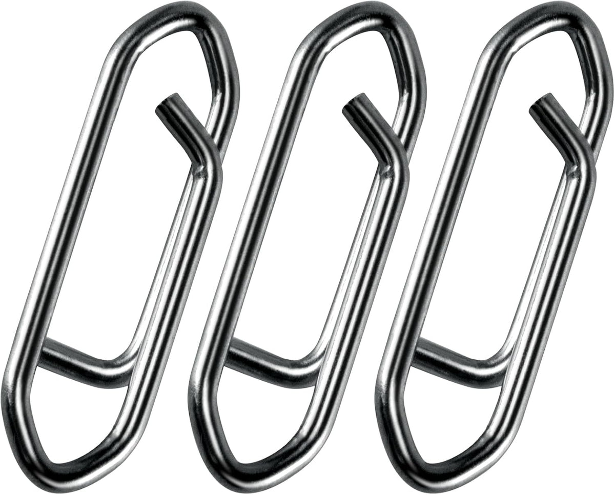 50-Pack Fishing Power Speed Clips, High Strength Stainless Steel Clip for Lure Quick Change, Freshwater Saltwater Crankbait Popper Lures Snap Connector Tackle  XS-25LB-0.5IN
