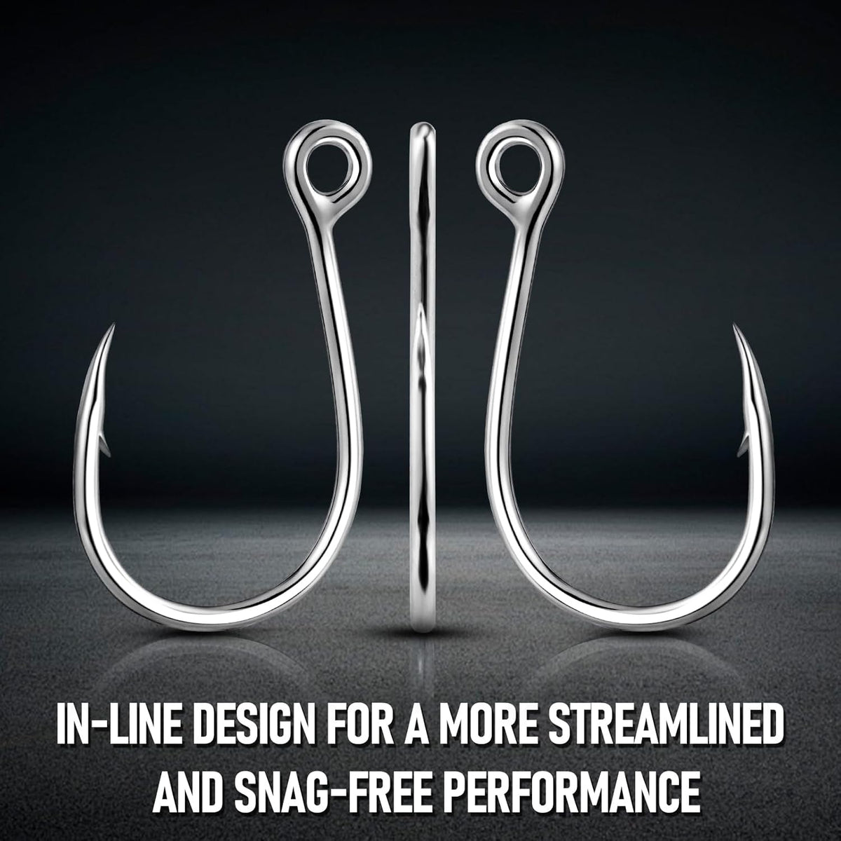 10-Pack Inline Hooks 5X Strong Single Replacement Hook for Hard Baits, High Carbon Steel Heavy Duty Welded Eye Fishing Hooks, Jigging Freshwater Saltwater Trolling Tackle  #3/0