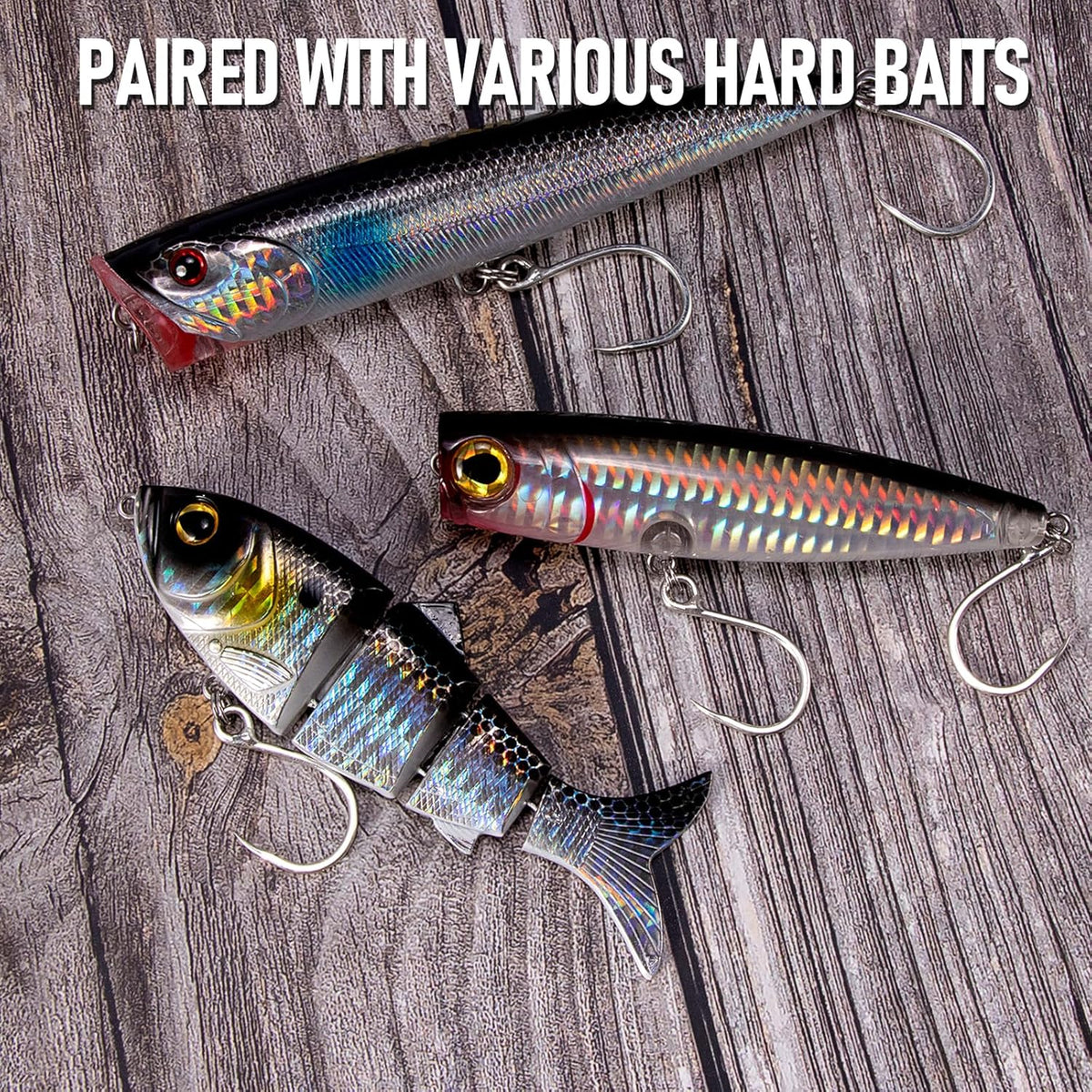 10-Pack Inline Hooks 5X Strong Single Replacement Hook for Hard Baits, High Carbon Steel Heavy Duty Welded Eye Fishing Hooks, Jigging Freshwater Saltwater Trolling Tackle  #3/0