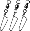 Fishing Snap Swivels, High Strength Ball Bearing Swivel with Stainless Steel Coastlock 26-503LB, Black Nickel Coating Corrosion Resistance Freshwater Saltwater #5-126LB-30pcs