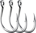 Fishing Circle Hooks 5X Strong Catfish Octopus Livebait Hooks, High Carbon Steel Welded Hook Jigging Replacement for Freshwater Saltwater Trolling Tackle Tuna, Marlin, Wahoo  #4/0 - 10 Pack