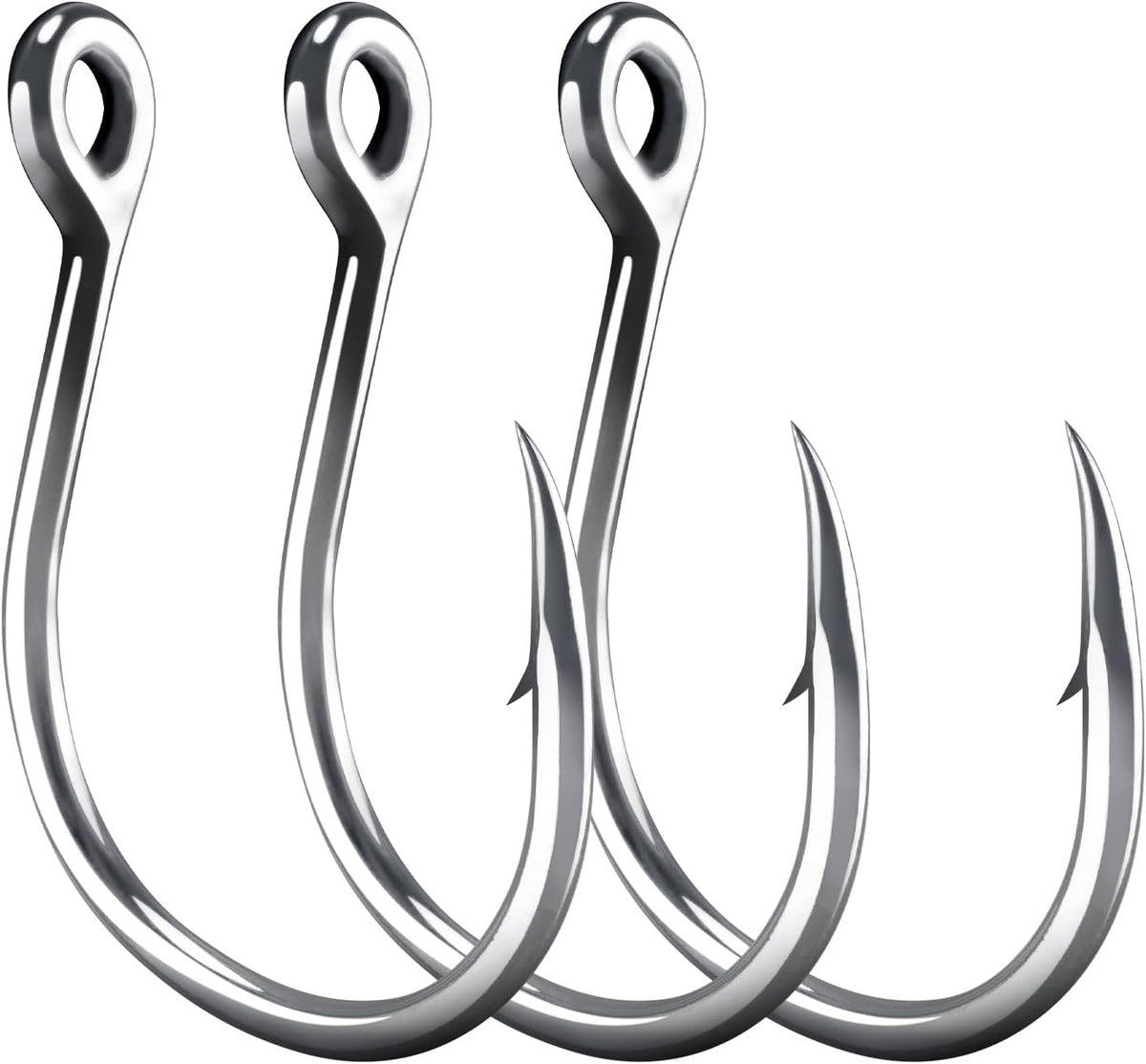Fishing Circle Hooks 5X Strong Catfish Octopus Livebait Hooks, High Carbon Steel Welded Hook Jigging Replacement for Freshwater Saltwater Trolling Tackle Tuna, Marlin, Wahoo  #4/0 - 10 Pack