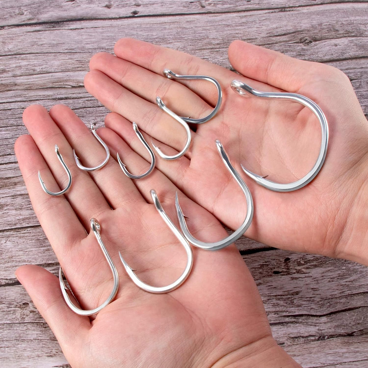 Fishing Circle Hooks 5X Strong Catfish Octopus Livebait Hooks, High Carbon Steel Welded Hook Jigging Replacement for Freshwater Saltwater Trolling Tackle Tuna, Marlin, Wahoo  #4/0 - 10 Pack