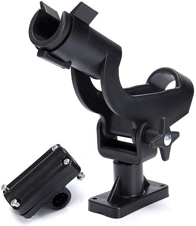 Adjustable Rotatable Plastic Fishing Rod 3 Mount Rack Holder Bracket Boat Canoeing Rowing Mount Kit Kayak Side Rod Holder