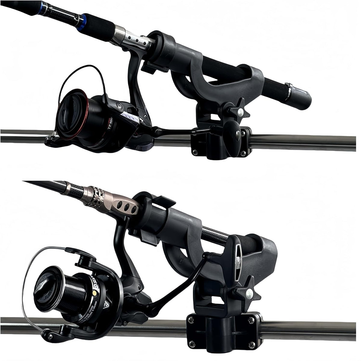 Adjustable Rotatable Plastic Fishing Rod 3 Mount Rack Holder Bracket Boat Canoeing Rowing Mount Kit Kayak Side Rod Holder