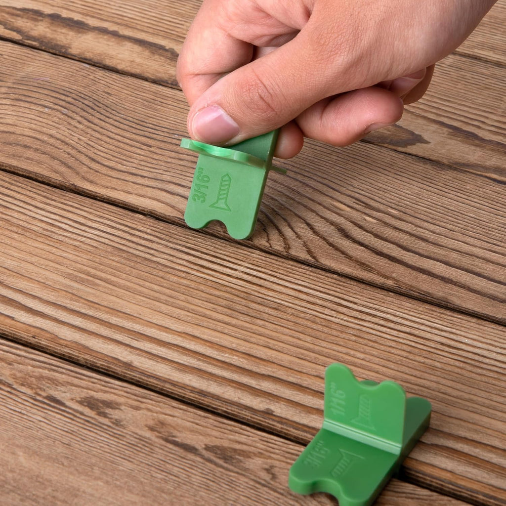 8 Pcs ABS Deck Spacer Tool,4 Thicknesses Deck Board Spacers(1/16", 1/8", 3/16", 1/4"),Deck Spacers Assorted for Pressure Treated Composite Decking